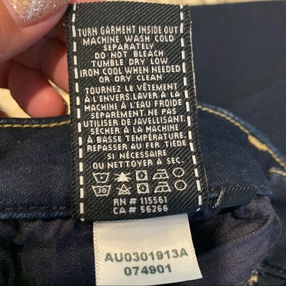 7 for all Mankind The Skinny Dark Denim Color Size 27 - Picture 11 of 11